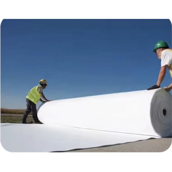 Short Fiber Needle Punched Polyester Non Woven Geotextile Fabric For Landscape Drain