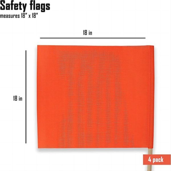 Высокое Visiblity оранжевые флаги обеспечения безопасности на дорогах садовничают флагшток для тележки нагружает буксировать