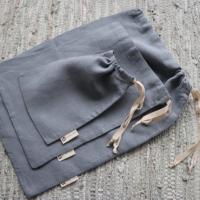 Le lin de rebut nul attachent le sac de toile hypoallergénique de pain