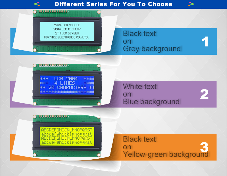 ODM HD44780 2004a 20x4 LCD Display Module With COB STN Character Type