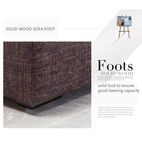 Living Room Couch Linen Fabric Sectional Sofa Set Designs  AW-827