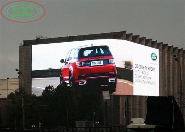 La pantalla LED P10 para exteriores de alto brillo personaliza el ángulo del lado de la pantalla