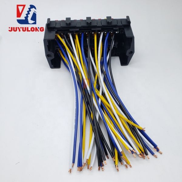 JUYULONG for Kato HD820-2/3 Excavator Fuse E-box Fuse Assembly Socket Power Cord Fuse Construction Machinery Parts