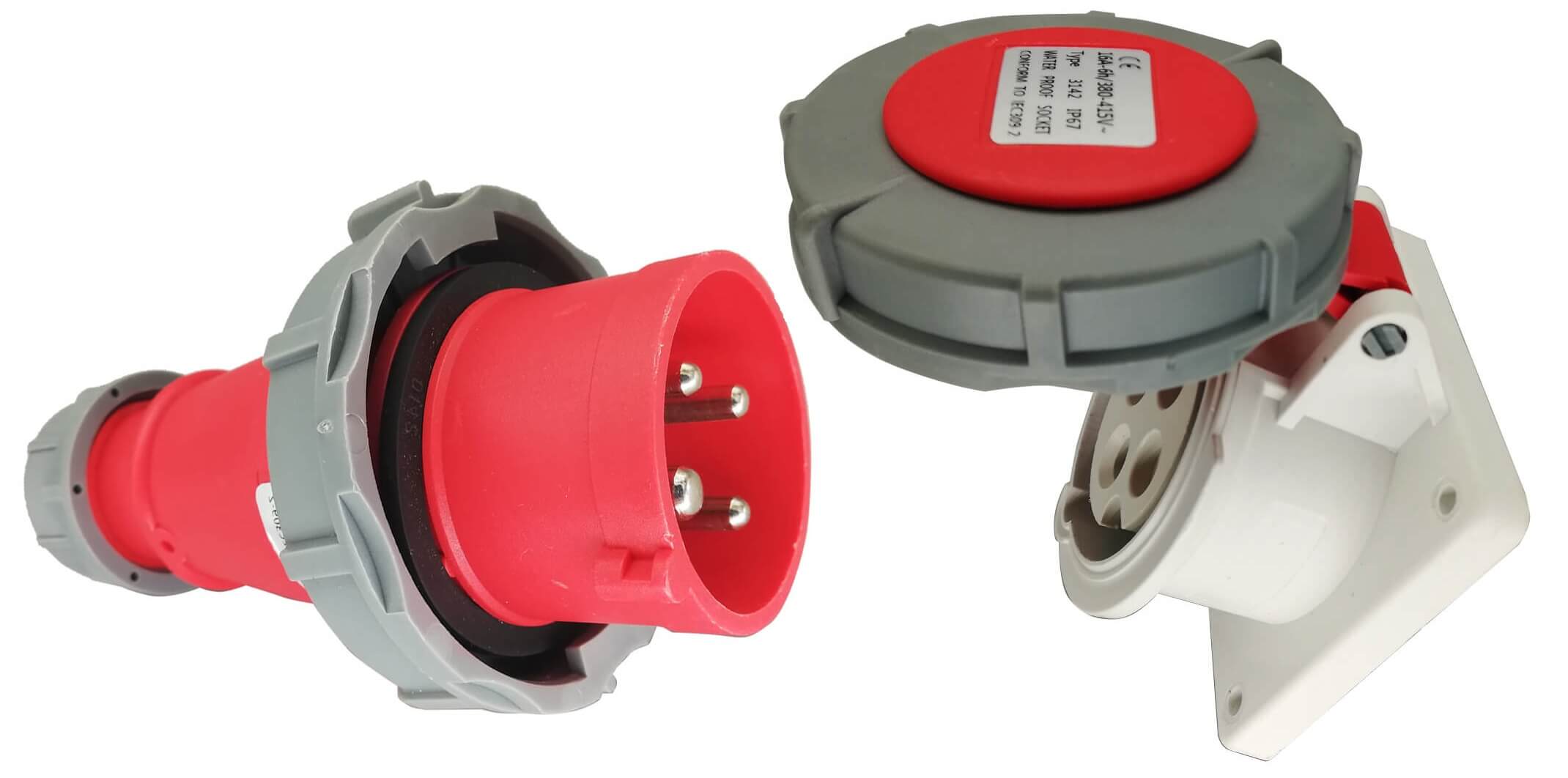 4 булава 3P+E 16Amp Промышленный выход и панель Монтажный розетка IP67