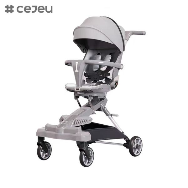 Pushchair/Stroller (Birth to 3 Years Approx, 0-15 kg), Lightweight with Compact FoldFour wheel suspension Brake