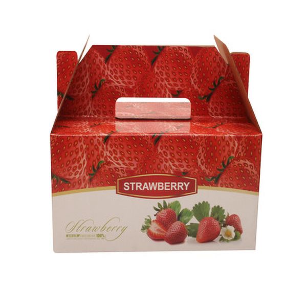 Dustproof Fruit Corrugated Paper Box With Handle Recycled Durable