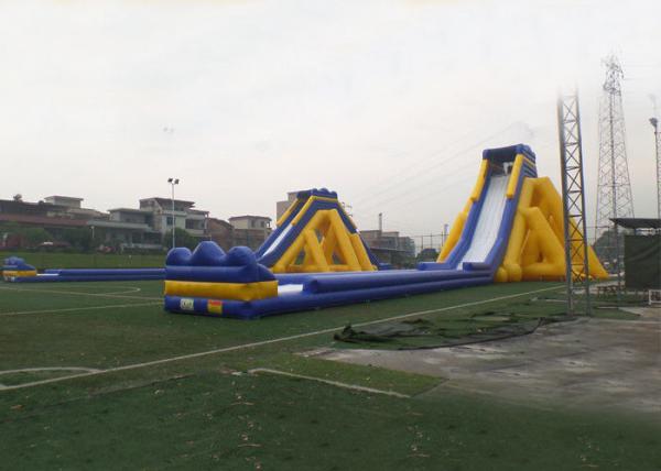 Aquatic Giant Bouncy Slide , Inflatable Wet Slide Long Slip Way High Elastic