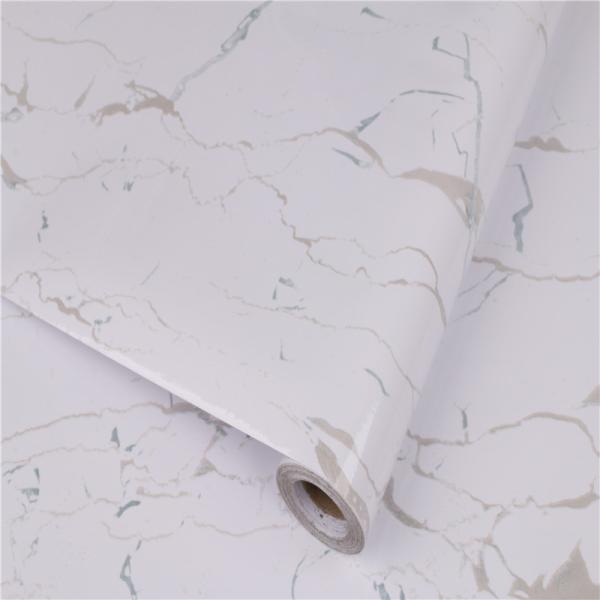 Tapis peints en vinyle de style moderne PVC auto-adhésif Tapis peint décolleté Marbre Autocollant Intérieur Films Tapis peints à l'huile de cuisine Autocollant