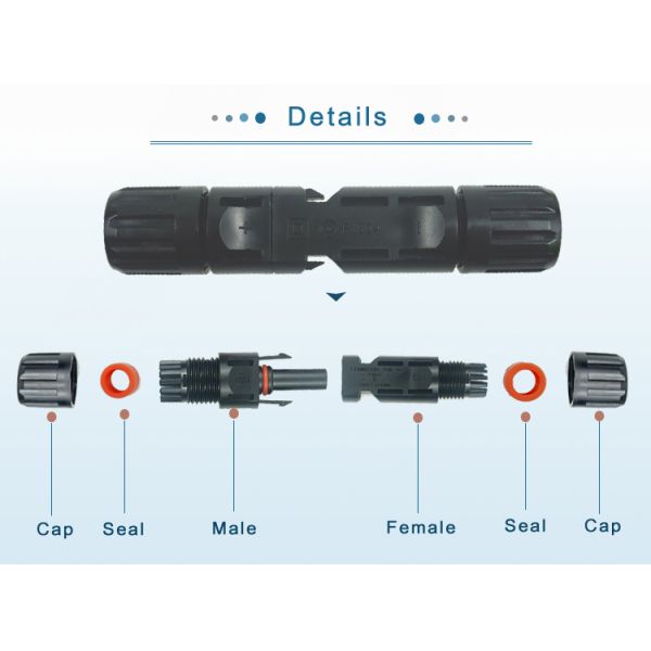 Мужские/женские соединители ИП67 30А панели солнечных батарей ПК расклассифицировали настоящее превосходное представление