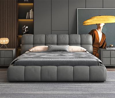 Cama de casal moderna mestra italiana 1.8*2m de pano da mobília do quarto