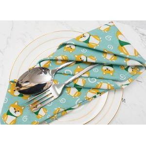 Салфетки обедающего мультфильма белья хлопка милые персонализированные