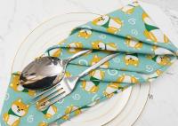 Serviettes de dîner personnalisées mignonnes de bande dessinée de toile de coton