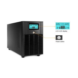 1kVA-3kVA Double Conversion UPS with 0ms Transfer Time and LCD Display for