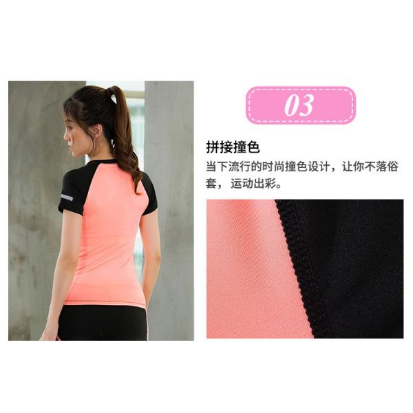 Sexy New Style Profission Fitness Veste Correndo T-Shirt de Manga Curta