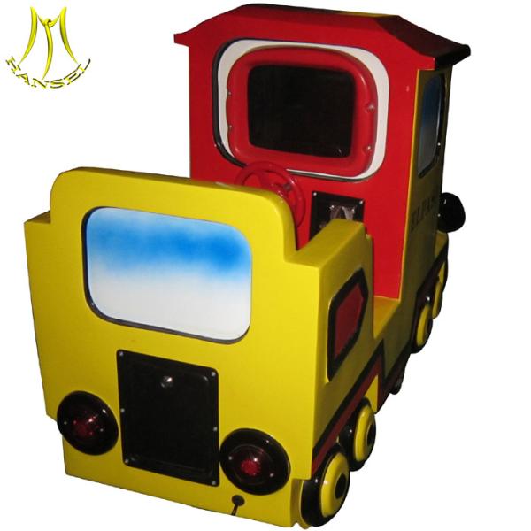 Hansel coin operated fiberglass children play games kiddie ride on train