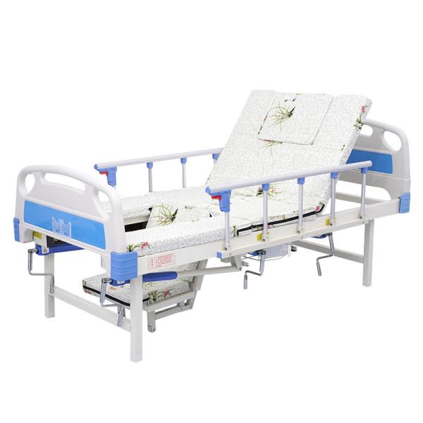 Cheap 5 function manual adjustable elderly home nursing medical hospital bed with toilet