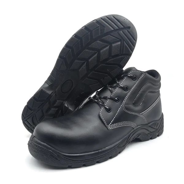 Black Microfiber Leather shoes S1 Leather Composite Toe Shoes Lightweight