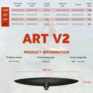 AXIS ART V2 879 Front Wing 790sqcm Hydrofoil Surfboard Wing Foil Wings For