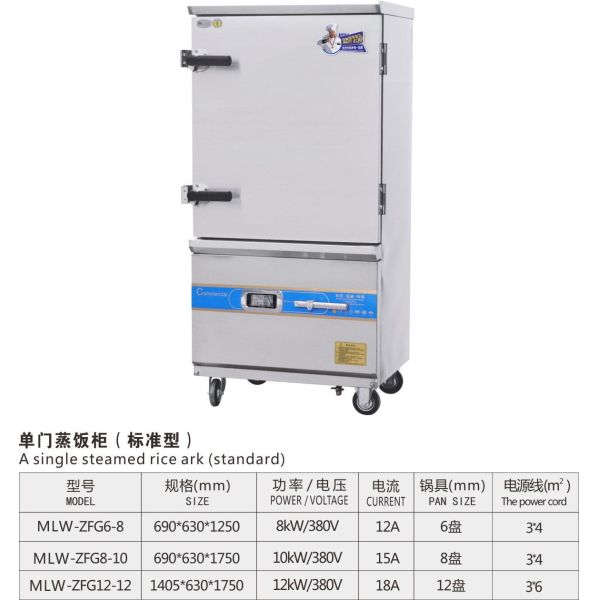 Одиночная испаренная горелка ковчега риса варя распаровщик риса ряда стандартный