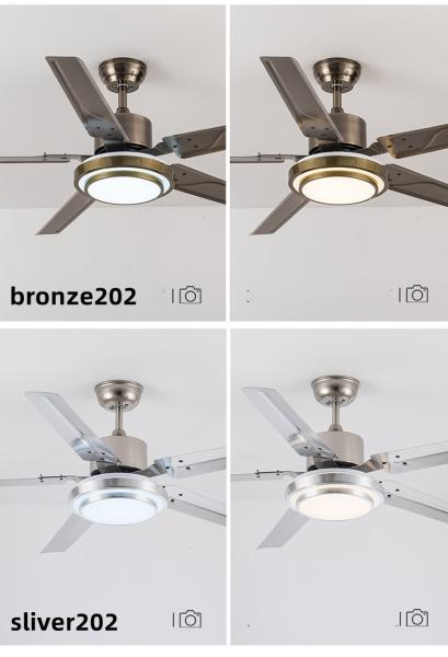 wholesale 220V Home Ceiling Fans 52 Inch Five Metal Blade Ceiling Fan With Light