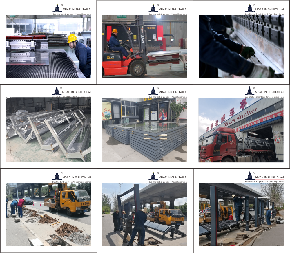 AC 220V Bus Station Shelter OEM With Stop Forecast System