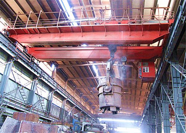 Heavy Duty Steel Overhead 3P Ladle Crane For Steel Plant To Lift Molten Metal