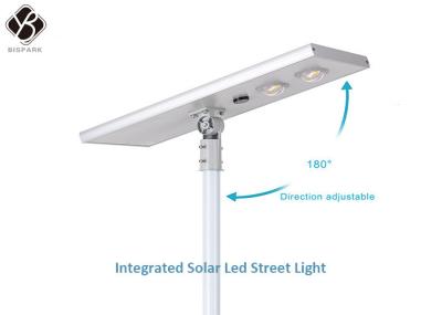 Bright 50W LED Street Light Waterproof Solar Panel Adjustable Angle Die Cast Pathway Light