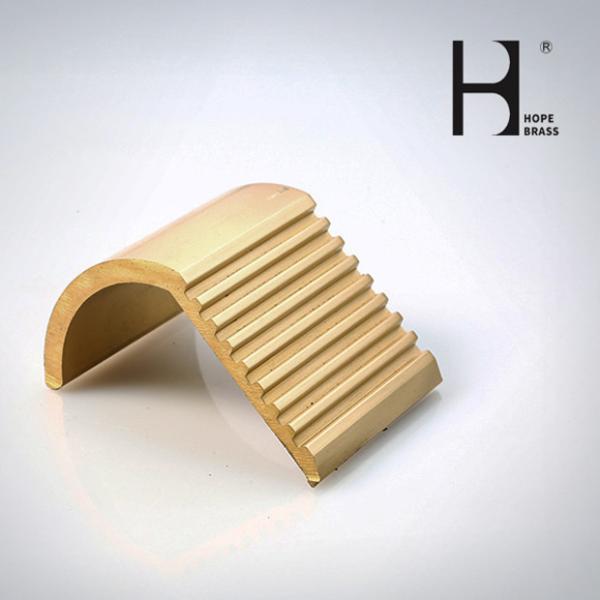 95mm Brass Stair Nosing C38000 Anti Slip Stair Treads For Edge Protection