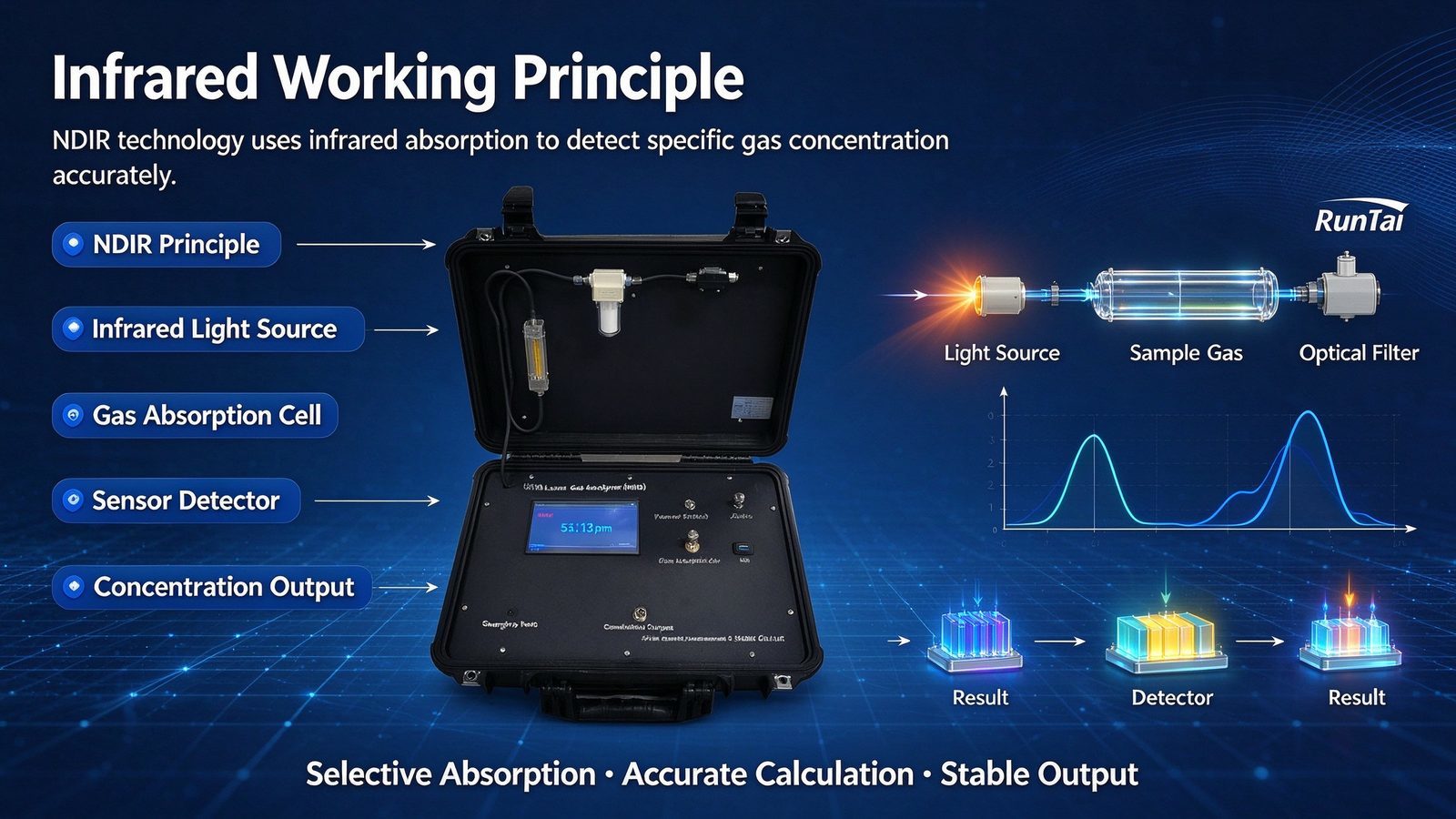 Digital TDLAS NH3 Industrial Gas Detector For Ammonia Gas Concentration Detection