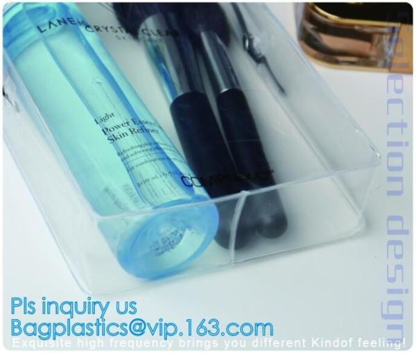 Cosmetic/ Makeup/ Toiletry Clear PVC Travel Wash Bag with handle, Cosmetic Gift Bags Tote Travel Makeup Bag for Zipper