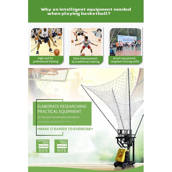 Uso exterior conectado cabo do Gym de Machine For Indoor do instrutor do tiro de basquetebol