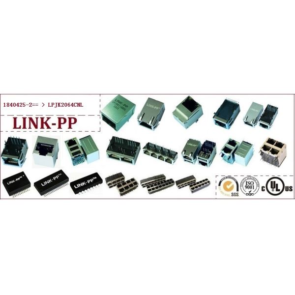 1840425-2 магнитный гигабит POE RJ45 Jack ET защищаемый цепью конвертер протокола