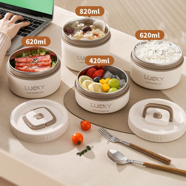 Boîte de déjeuner métallique à l'épreuve des fuites avec étanchéité et ventilation indépendantes