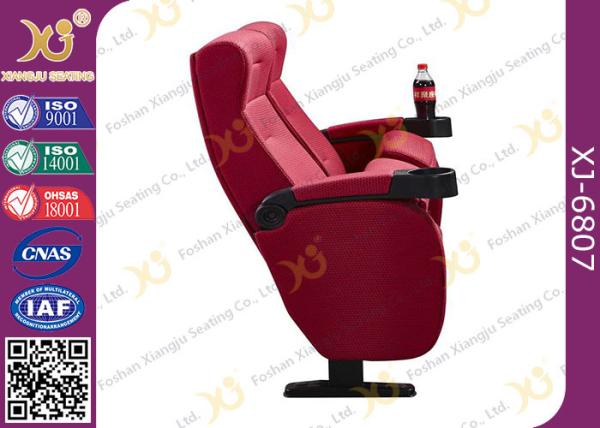 Foldable Armrest Fabric Heavy Duty Cinema Theater Chairs Push Back Seatback