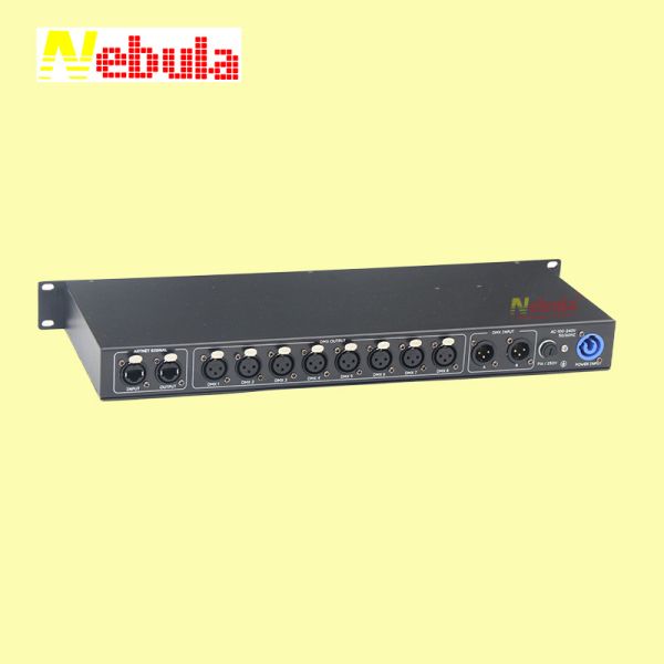 Nebula 8 Way Output DMX Splitter Controller 8-way Channel Isolated Artnet Signal Amplifier Spliter DMX Splitter