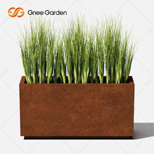 Corten Steel Rusty Metal Flower Planters Fabrication Plant Pot