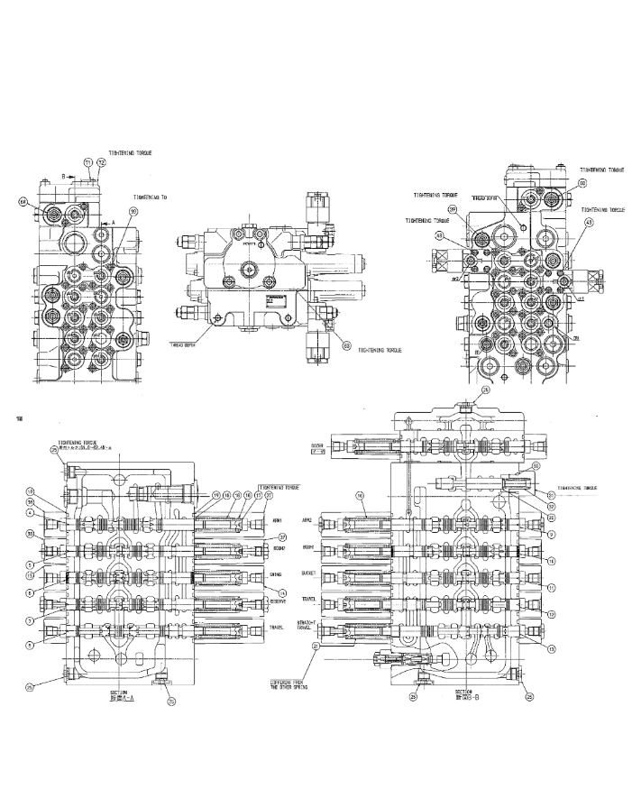 K1034204 K1042776 Valve de commande principale pour Doosan Daewoo DX80GO DH80GO Entretien de la pelle hydraulique