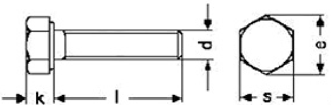 M6 Standard Hex Cap Screws Bolts DIN 933 Steel Nickel Fastener