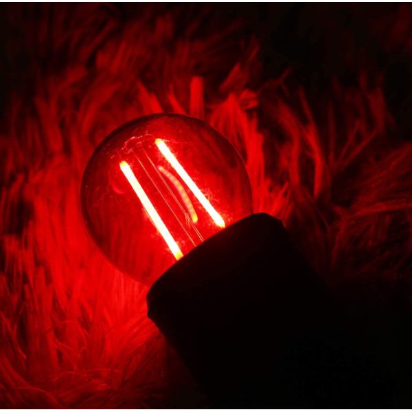 G45 2W покрасило лампу 2200K красного света шариков Edison декоративную стеклянную