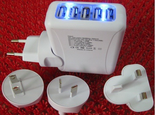 Five-USB Wall Charger/Adaptor