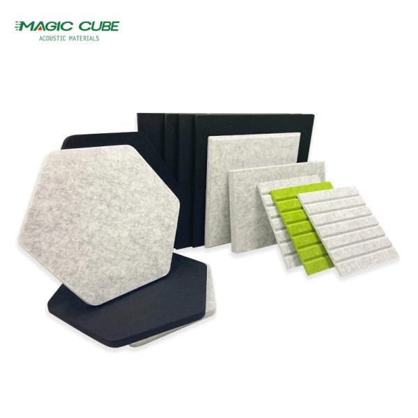 Formaldehyde-Free Eco-Certification Polyester Fiber Acoustic Panel for Acoustic Insulation 1400gsm-3700gsm