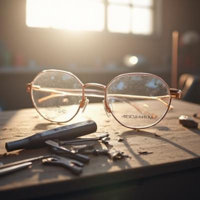 Adjustable Temple Full Frame Beta Titanium Glasses  For Long-Lasting Wear