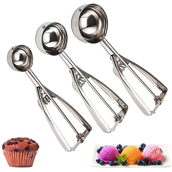 Multifunctional Stainless Steel Cookie Scoop Ice Cream Scoop Kitchen Tools