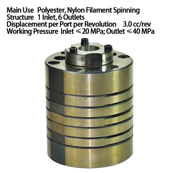 5-Outlet Gear Dosing Pump for Polypropylene/Spandex/Aramid Fiber Spinning Line
