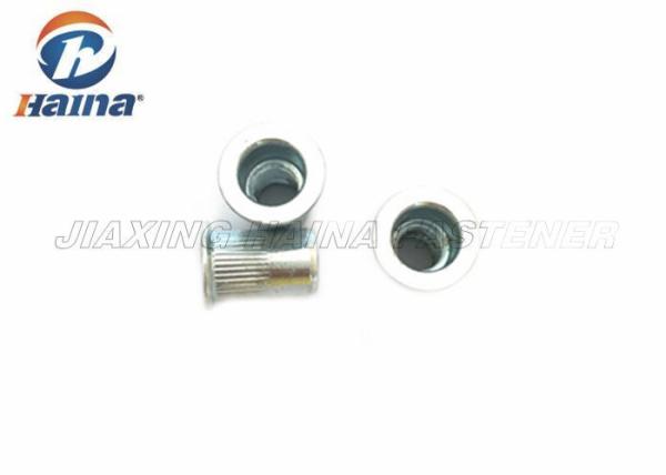 carbon steel Blue Zinc Plated M10 Flat Head Knurled Blind Rivets Nut
