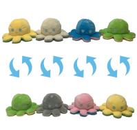Humor el 10CM educativo de los juguetes de la felpa de los 3.94IN que cambia el juguete reversible de la felpa del pulpo
