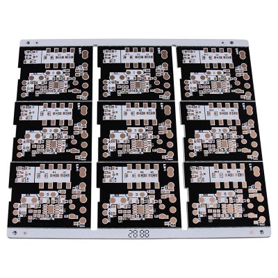 LED Wall Lamp Downlight 25um Copper PCB Board OEM Black Silkscreen