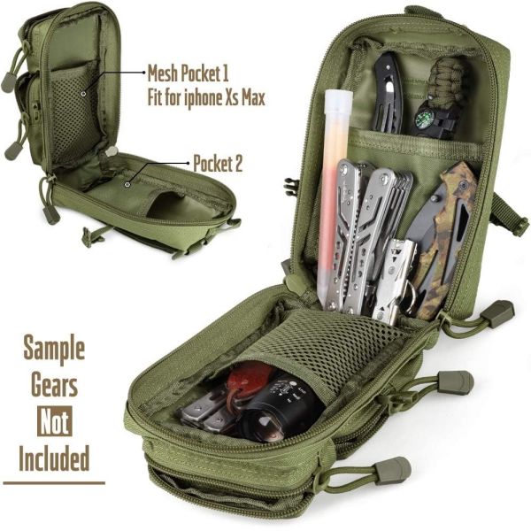 Tactical Molle Utility Pouch, EDC Tool Pouch Tactical Phone Pouches Mini Waist Pouches Medical EDC IFAK Pack Design