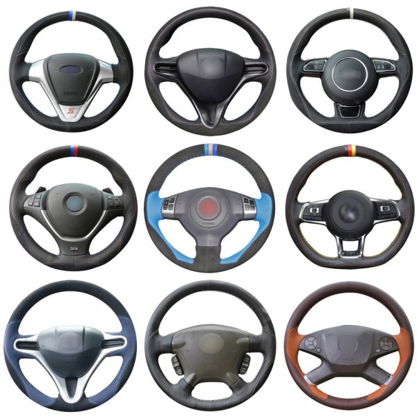 Customized Hand Stitching Steering Wheel Cover for BMW 5 Series i5 G60 G61 2023 2024