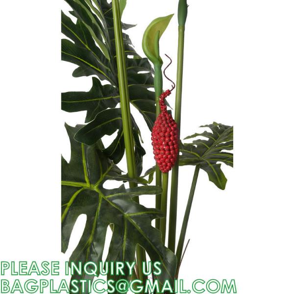 Faux Plant Artificial Plant Split-Leaf Philodendron, Monstera Deliciosa, Fake Indoor Plant, Excellent Gift